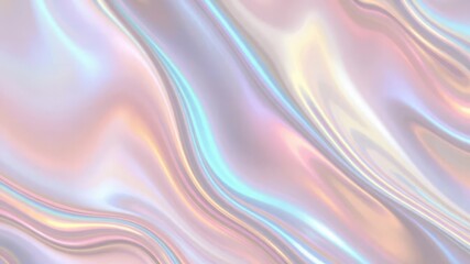 Obraz premium Abstract holographic iridescent wave pattern, seamless texture, pink,green,cyberpunk