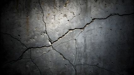 Obraz premium Dark cracked concrete wall texture background