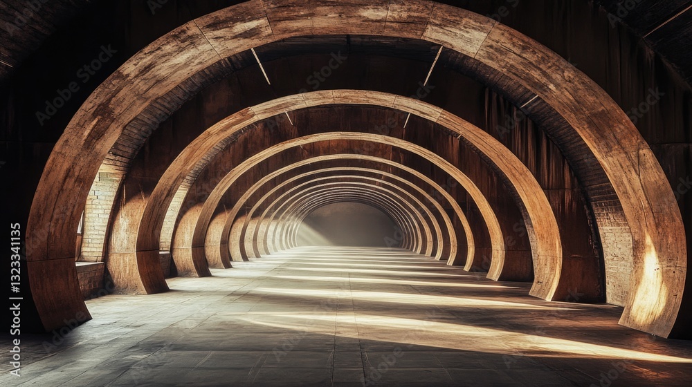 Poster a tunnel with a light at the end, often used for representing hope and guidance