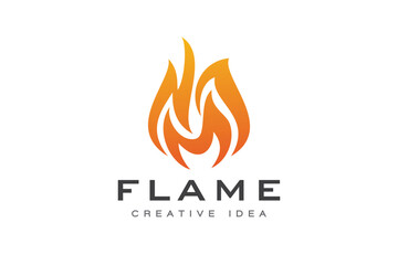 Creative Fire and Flame Logo Design Template