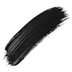 Black Paint Brush Stroke on Transparent Background