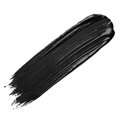 Black Paint Brush Stroke on Transparent Background