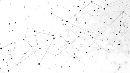 
A background of white with black dots and lines representing stars, connected by glowing connections in a geometric network pattern.