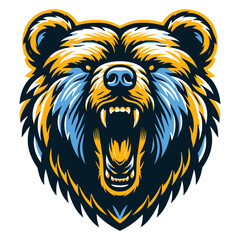 Bear head vector and illustrations.