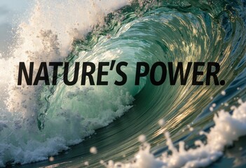 A powerful wave crashing, showcasing nature's strength and beauty