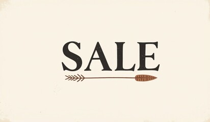 "Scandinavian Minimalist 'SALE' Sign Vector: Hygge Design with Natural Colors & Balanced Space"