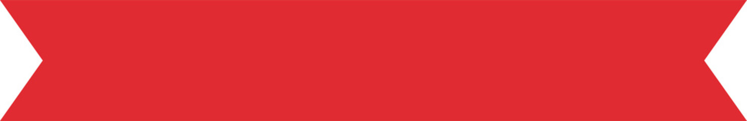 Red Ribbon Banners and Labels - Flat Design Illustration