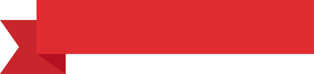 Obraz premium Red Ribbon Banners and Labels - Flat Design Illustration