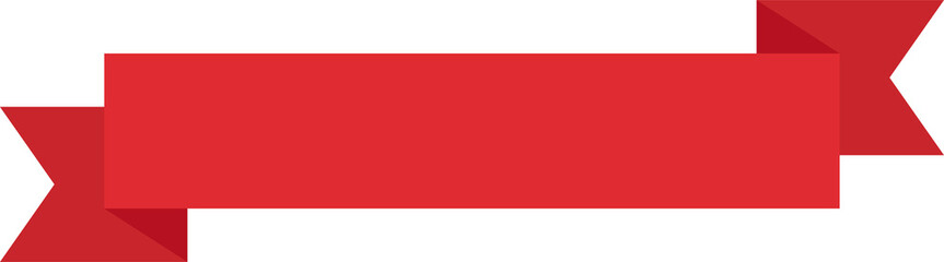 Obraz premium Red Ribbon Banners and Labels - Flat Design Illustration