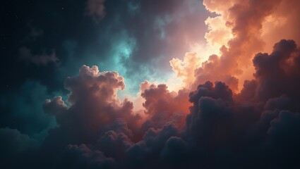 The nebula's elegance shines through its luminous, iridescent celestial clouds, creating a stunning cosmic display.