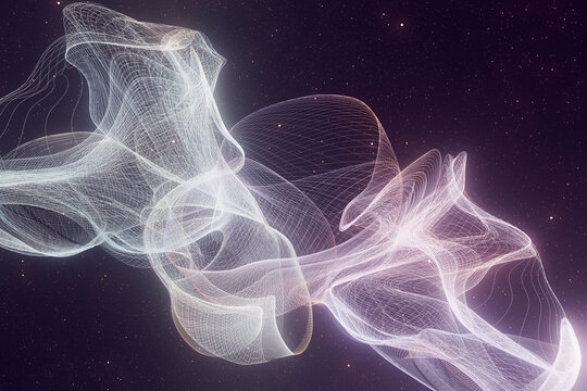 Abstract Cosmic Energy Flowing Through Space