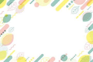 ポップでカラフルな葉っぱの背景