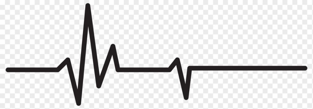 Continuous one line drawing. two hears with hearbeat. Vector minimalism illustration, single hand drawn. Heartbeat line. Heartbeat line icon on white background . 1176