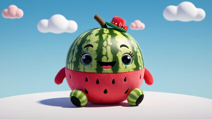 watermelon on the beach