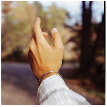 hand of a young woman