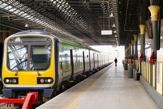 Silhouette on the train platform