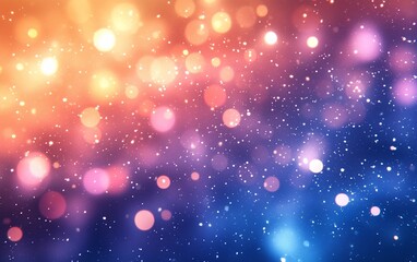 Abstract bokeh background with vibrant, multicolored, glowing light effects.