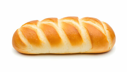 A golden-brown, oblong loaf of bread with a braided top