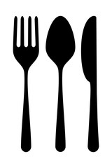 fork spoon and  knife icon. flat vector illustration design.
