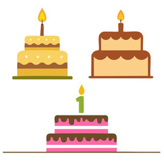birthday cake vector illustration