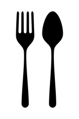 Fork spoon icon. Cutlery icon. flat vector illustration design.