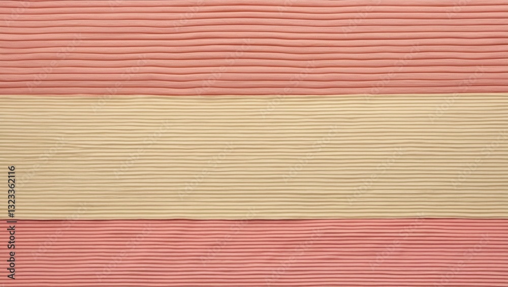 Aufkleber Soft peach and beige textured canvas background with subtle horizontal stripes creating ample space for text or design elements.