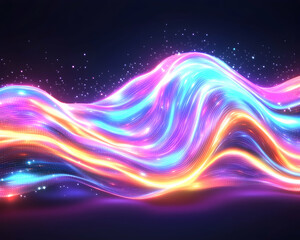 Fototapeta premium Abstract glowing waves (1)