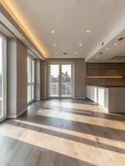 Fototapeta premium Modern and spacious apartment with natural light