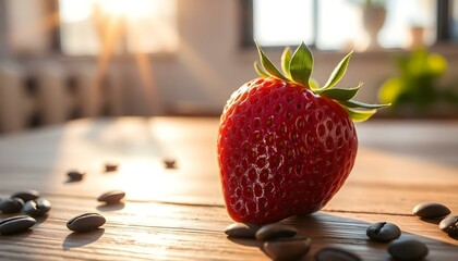 strawberry on the table