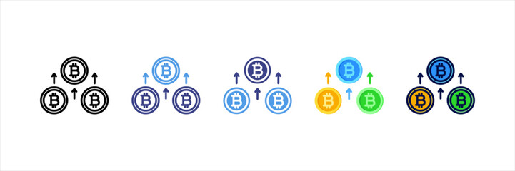Bitcoin Multi Style Icon Set