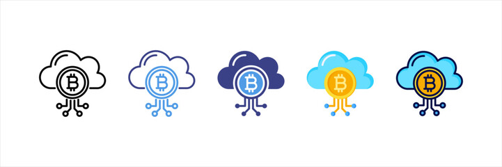 Cloud Multi Style Icon Set