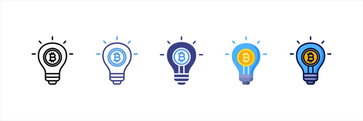 Light Bulb Multi Style Icon Set