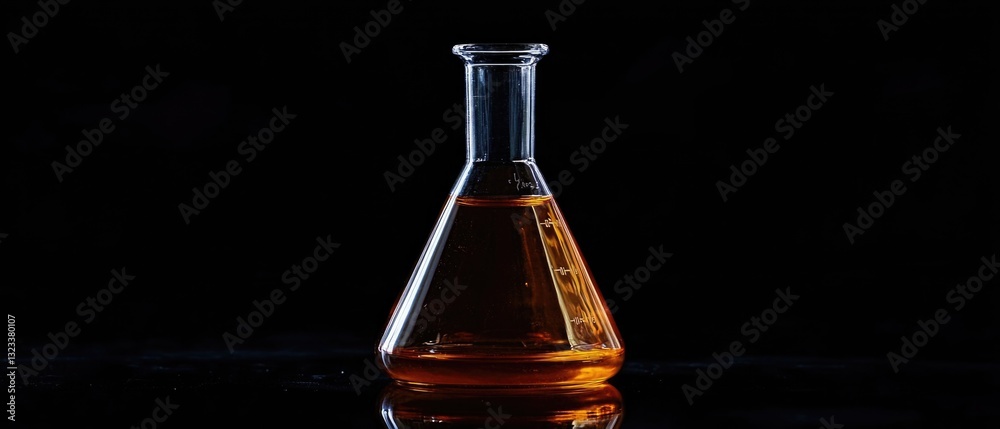 Poster a flask filled with liquid sitting on a table, perfect for a rustic or outdoorsy setting