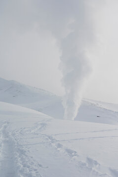 Hokkaido winter snow landscape