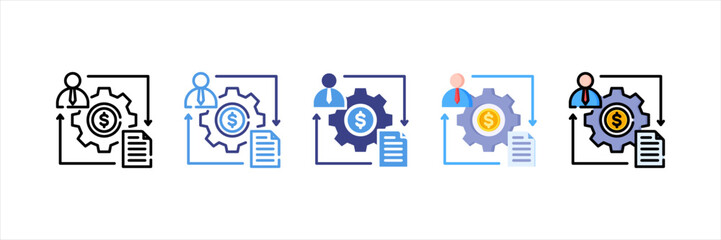 Money Management Multi Style Icon Set