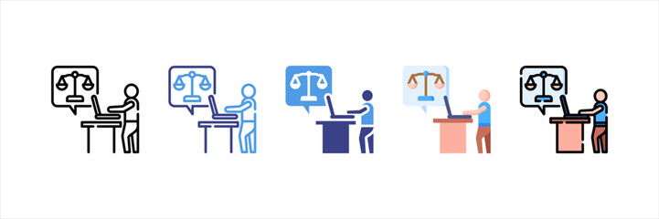 Legal Advice Multi Style Icon Set