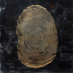 Fototapeta premium fingerprint on dark background