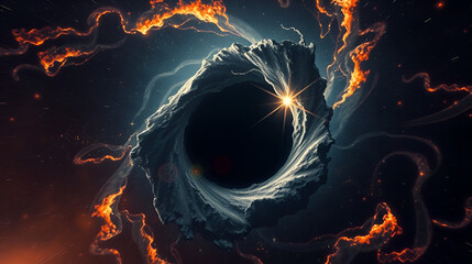 closeup black hole star background sunburst trance music heavy lens flare destruction bar searching eternity endless space swirling fluid
