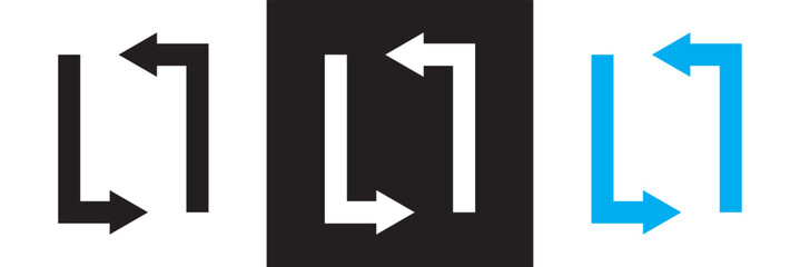 Retweet Arrow.  Vector illustration. isolated on white and black background. EPS 10