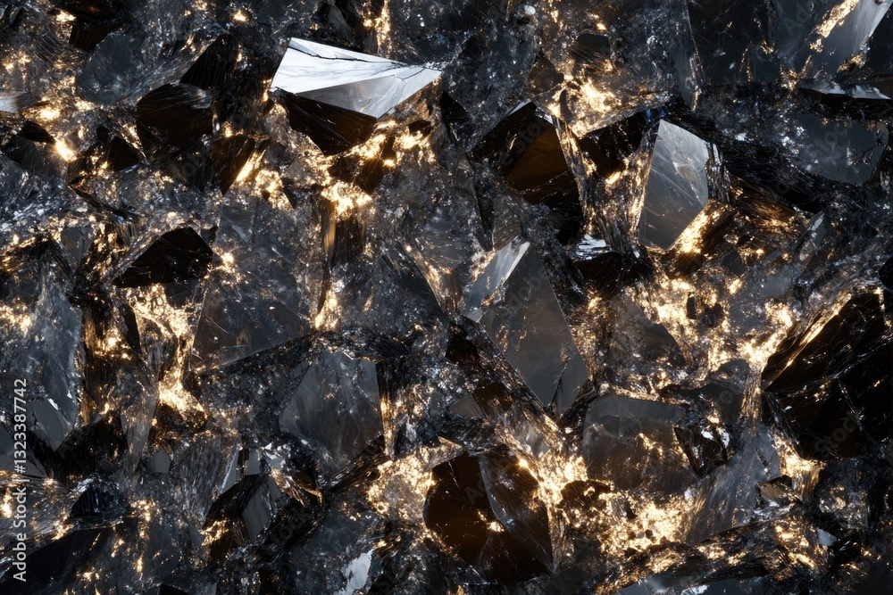 Poster a detailed view of a cluster of rocks