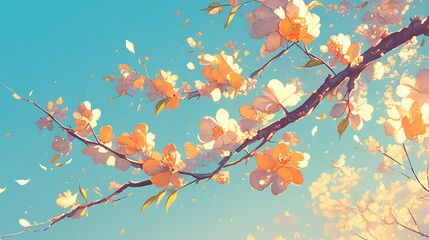 Obraz premium orange picture cartoon 2D, a beneficial fruit, is used as an illustration for advertising.