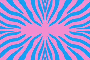 Vibrant Psychedelic Wave Pattern – Abstract Symmetric Optical Design in Pink and Blue
