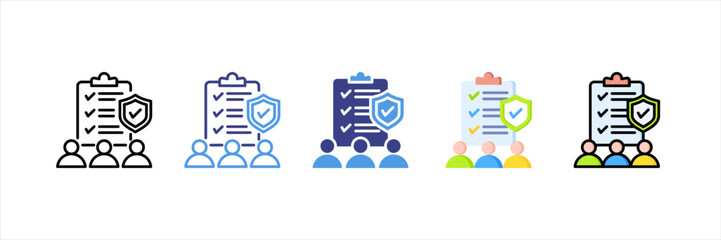 Obraz premium Protocol Multi Style Icon Set