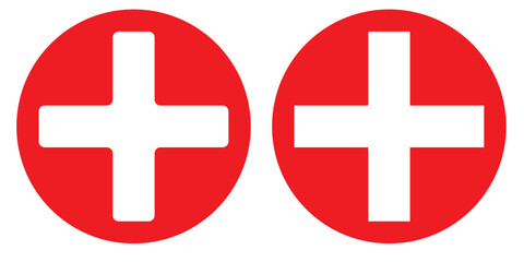 Fototapeta premium Hospital sign icons set. filled and line illustration . 1176