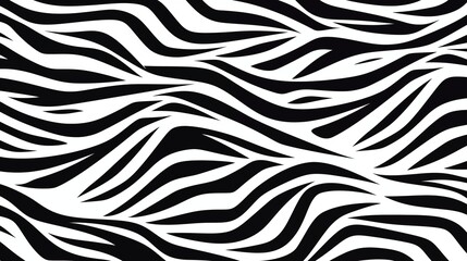 Obraz premium Simple flat illustration of zebra skin pattern background. Generative ai