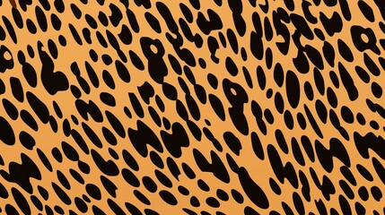 Simple flat illustration of cheetah skin pattern background. Generative ai
