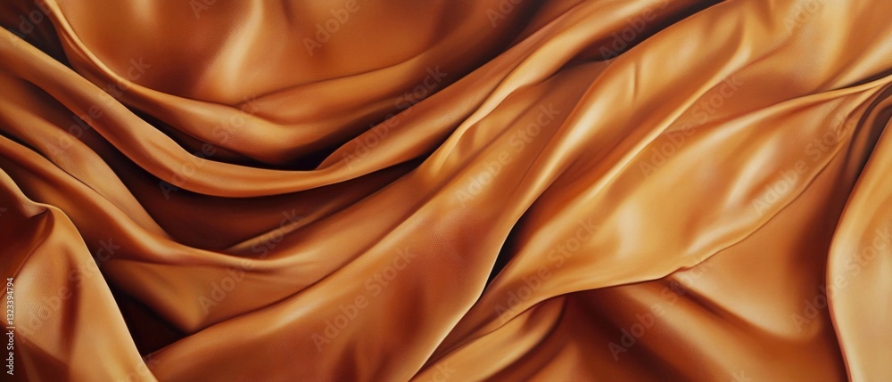 Poster A close-up shot of a brown cloth with intricate patterns and texture
