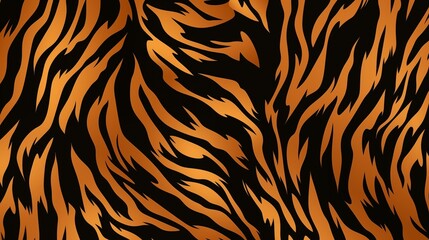 Simple flat illustration of tiger skin pattern background. Generative ai 