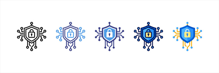 Cybersecurity Multi Style Icon Set