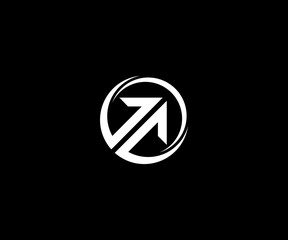 Arrow with circle shape logo design